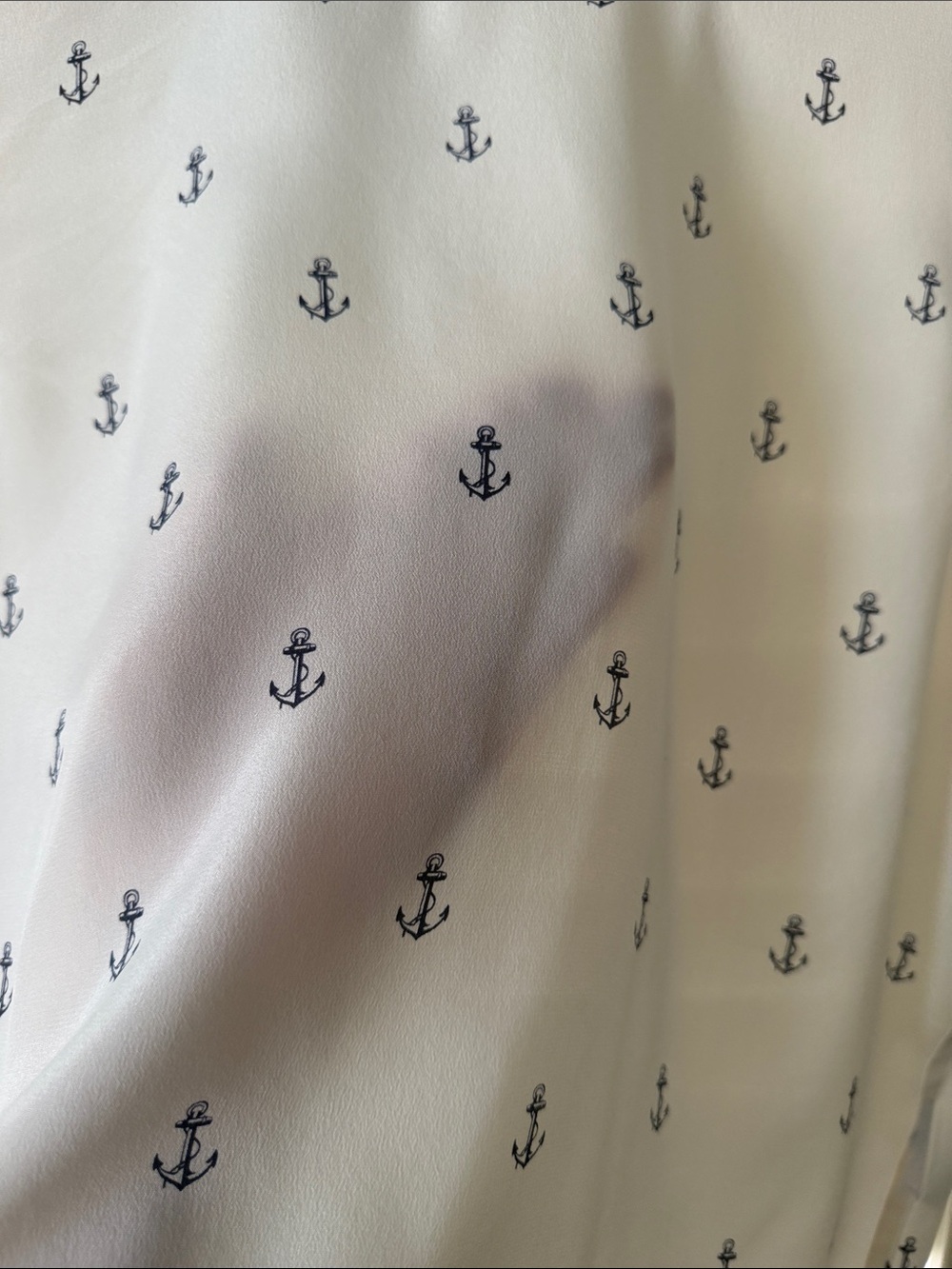 Equipment Women's White Anchor-Print Short Sleeve Blouse - Picture 6 of 6